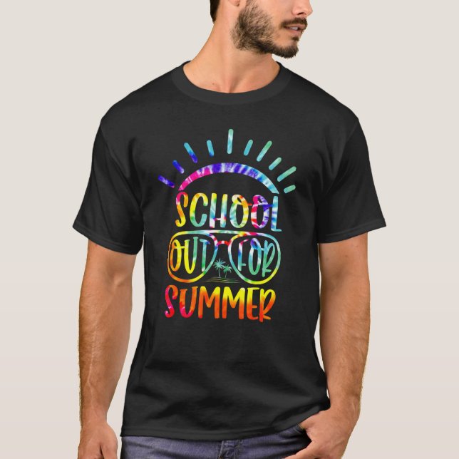 Tie Dye School är ute efter sommarglas förra dagen T Shirt (Framsida)