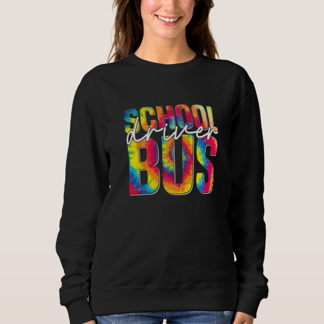 Tie Dye School Bus Driver  Busman Men Women Busman T Shirt (Framsida)