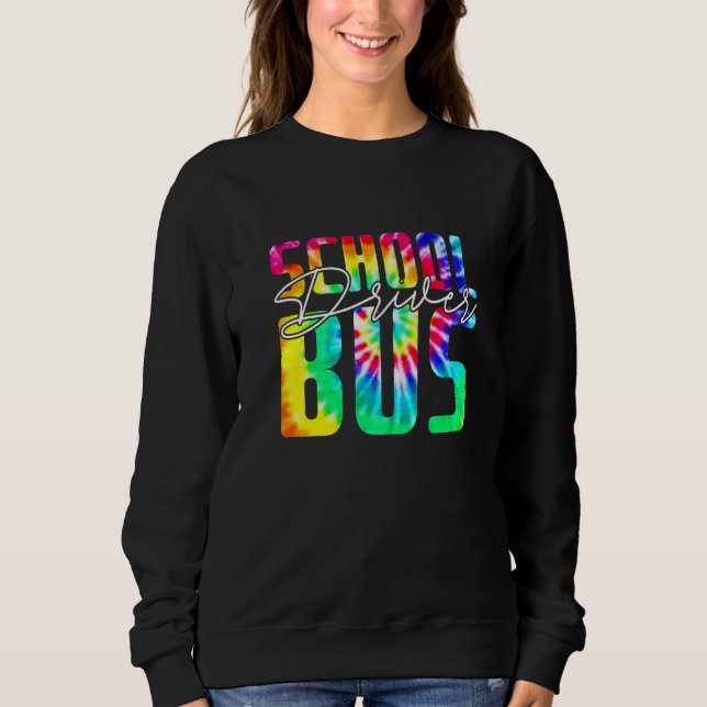 Tie Dye School Bus Driver  Busman Pride Men Women T Shirt (Framsida)