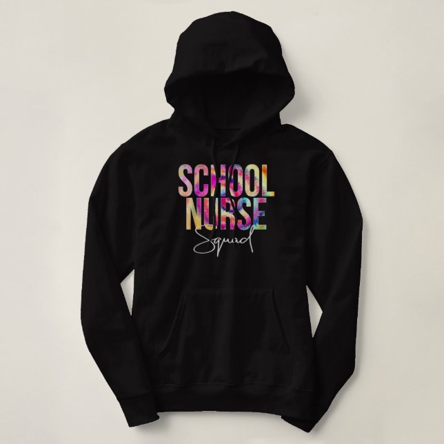 Tie Dye School Nurse Squad Back to school Apprecia T Shirt (Design framsida)