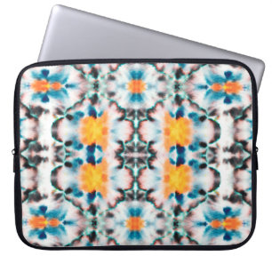 Tie Dye Seamless Mönster. Etnisk Abstrakt. Psyched Laptop Fodral