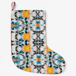 Tie Dye Seamless Mönster. Etnisk Abstrakt. psykolo Liten Julstrumpa