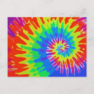 Tie-Dye Serieteckning Postkort Vykort