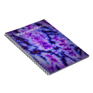 Tie Dye Shades of Lila & Blue Anteckningsbok
