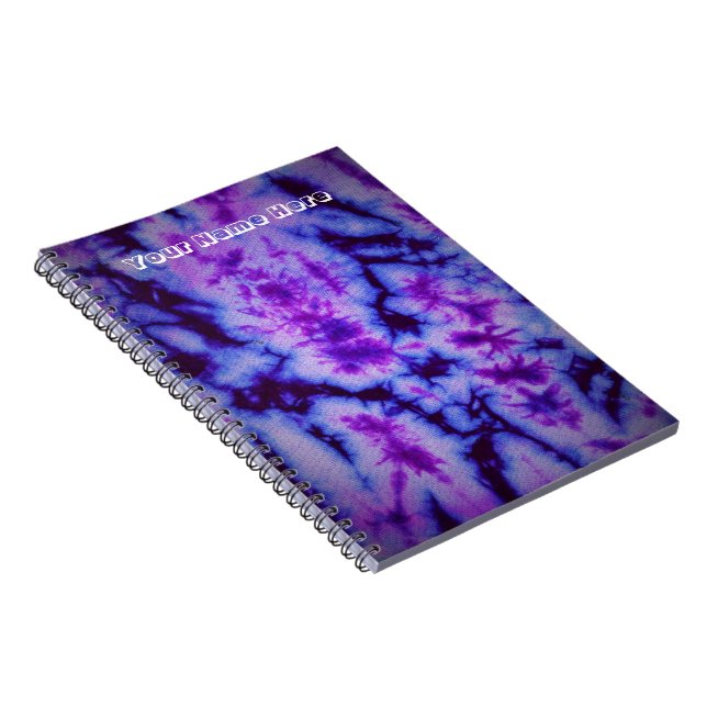 Tie Dye Shades of Lila & Blue Anteckningsbok (Högra Sidan)