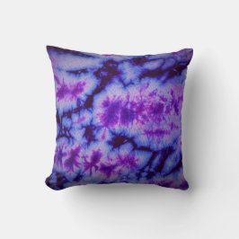 Tie Dye Shades of Lila & Blue Kudde