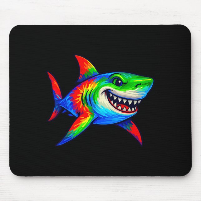 Tie-dye Shark Peace Sign Hipe  Musmatta (Framsidan)