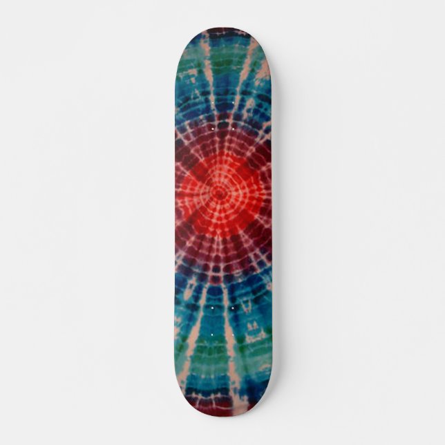 Tie Dye Skateboard - Blue Tiger Rand Bräda 20,5 Cm (Framsida)
