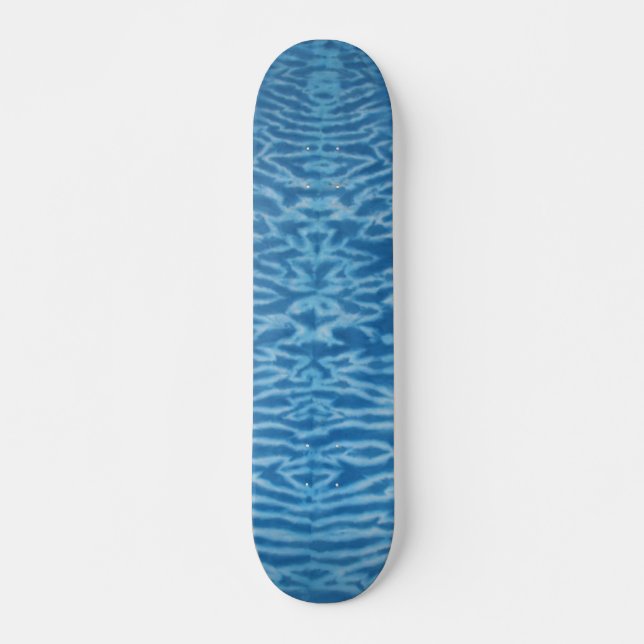 Tie Dye Skateboard - Blue Tiger Rand Bräda 20 Cm (Framsida)