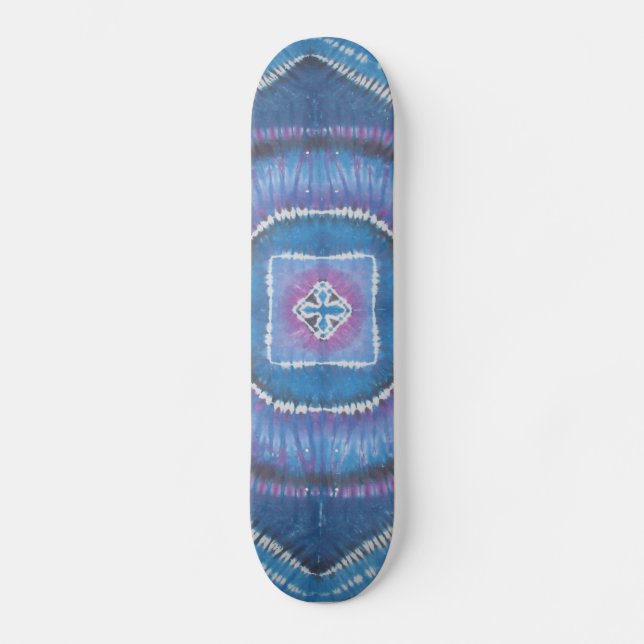 Tie Dye Skateboard - Circles & Squares Bräda 20,5 Cm (Framsida)