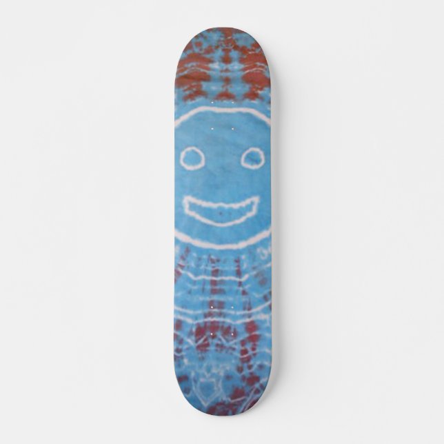 Tie Dye Skateboard - Smiley face (Framsida)