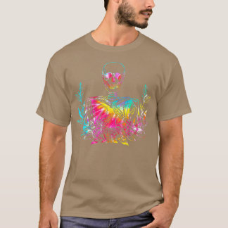 Tie Dye Skeleton Rea Bok Funny Bok Älskare Rea T Shirt