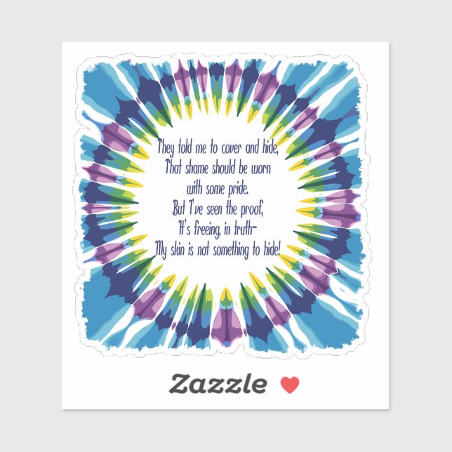 Tie-Dye Skin Pride Tee Klistermärken (Ark)