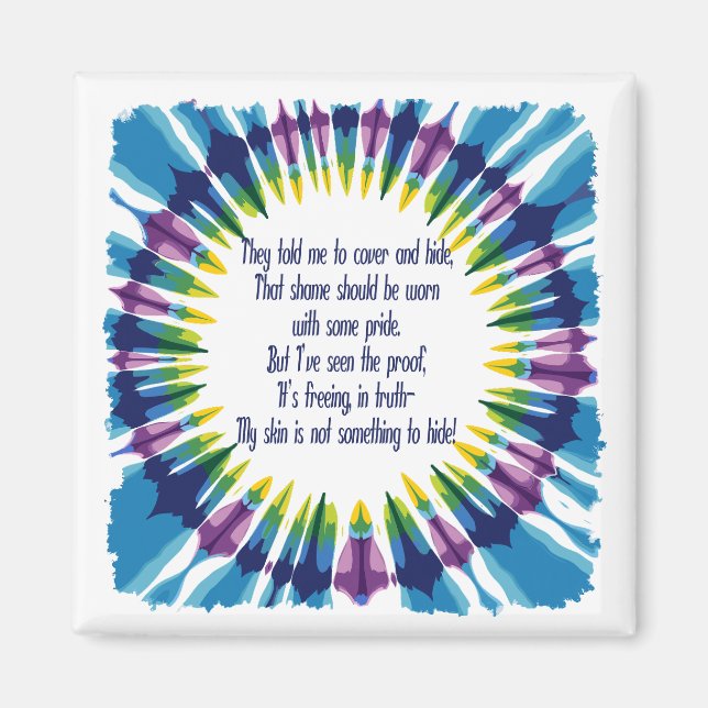 Tie-Dye Skin Pride Tee Magnet (Framsidan)
