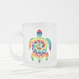 Tie Dye Sköldpadda Frostad Glasmugg