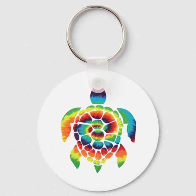 Tie Dye Sköldpadda Nyckelring (Framsida)