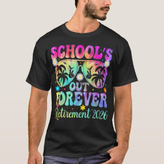 Tie Dye Skolor Ut För Evigt Pension Pensionerad T Shirt