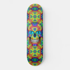 Tie Dye Skull Dead Zombie Skateboard
