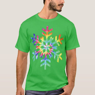 Tie Dye Snowflake Vinterjul T Shirt