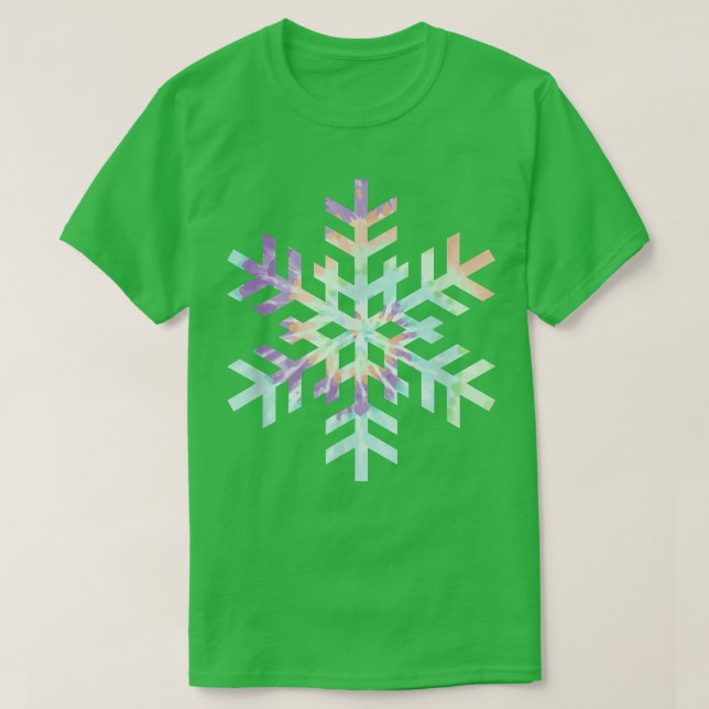 Tie Dye Snowflake Vintern Jul 917 T Shirt (Design framsida)