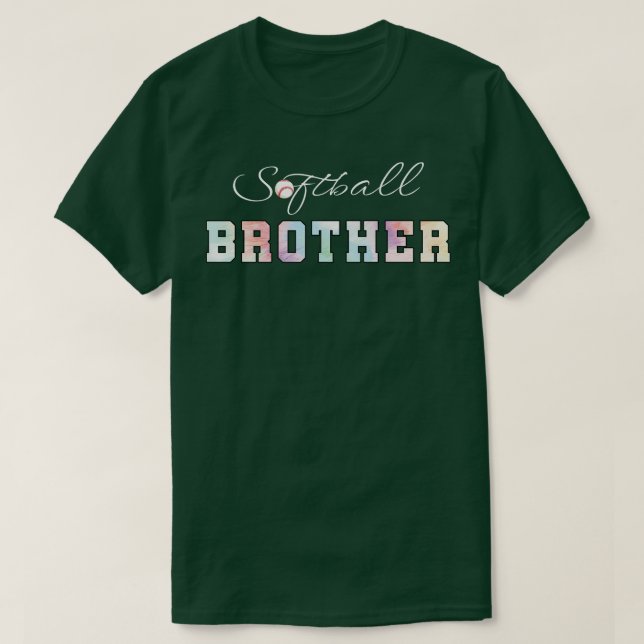 Tie Dye Softball Brother Softball Sport T Shirt (Design framsida)