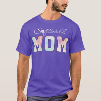 Tie Dye Softball Mamma Softball Sport T Shirt