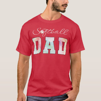 Tie Dye Softball Pappa Softball Sport T Shirt