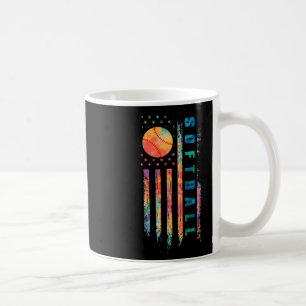 Tie Dye Softball Tonåring Girls Softball Player Us Kaffemugg