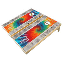 Tie Dye Spiral och Rustic Wood Monogram Rand
