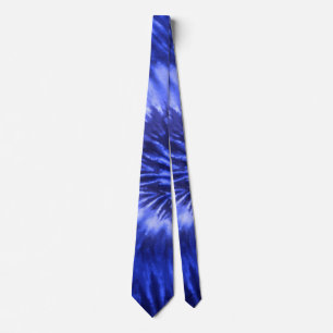 Tie-Dye Spiral Virvel - Blå Slips