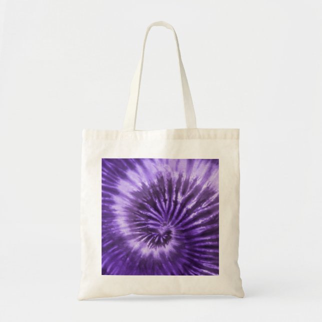 Tie-Dye Spiral Virvel - Lila Tygkasse (Framsidan)
