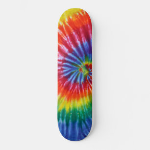 Tie-Dye Spiral Virvel - Regnbåge Mini Skateboard Bräda 18,5 Cm