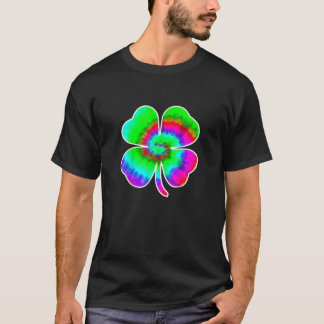 Tie Dye St patricks day Kvinnor Manar Grönt Klöver T Shirt