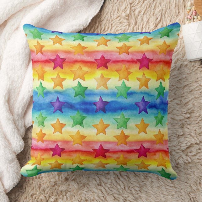 Tie Dye Stars  Kudde (Filt)