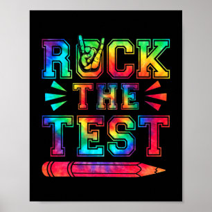 Tie Dye Sten, provningsläraren Student Lycklig Poster