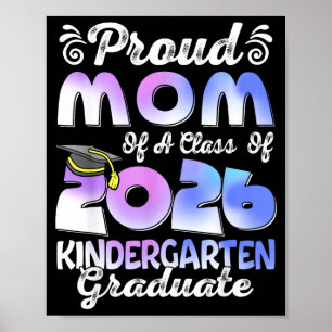 Tie dye stolt mamma till en examenklass 2026 poster