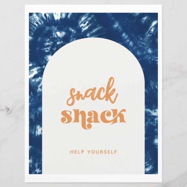 Tie Dye Surfa Party | Snack Shack-tecken (Framsida)