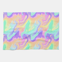 Tie Dye Swirl Marble Retro Groovy Kökshandduk