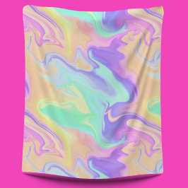 Tie Dye Swirl Pastel Groovy Fleecefilt