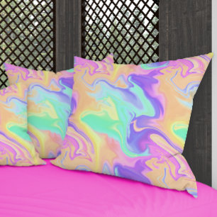 Tie Dye Swirl Pastel Groovy Kudde