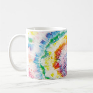 Tie Dye Swirl. Sömlös Tiedye Mönster. Fabric Mu Kaffemugg
