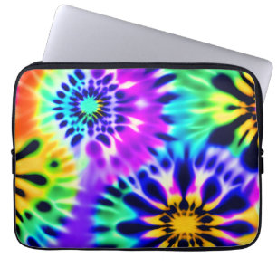 Tie Dye Swirling Mönster Design Laptop Fodral