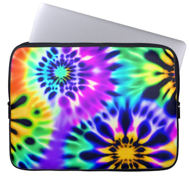 Tie Dye Swirling Mönster Design Laptop Fodral (Framsidan)