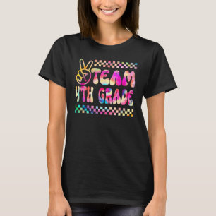 Tie Dye Team 4th Klass Lacher Student Kids Back T Shirt