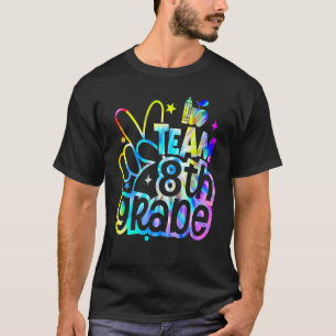 Tie Dye Team åttonde åttonde Klass Back to school T Shirt