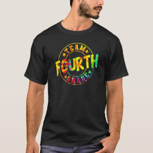 Tie Dye Team Fjärde Klass-skolläraren i Klass T Shirt