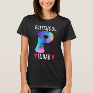 Tie Dye Team Preschool Squad Pre K Teacher Girls B T Shirt