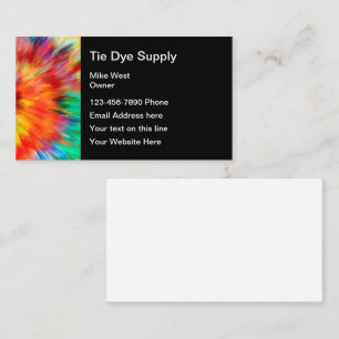 Tie Dye Theme Colorful Abstrakt Visitkort