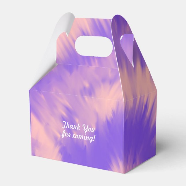 Tie Dye Tonåring Födelsedag Groovy Lila Persika Presentaskar (Framsidan Sidan)