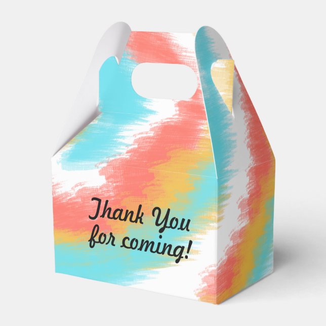 Tie Dye Tonårsfödelsedag Sommarvirvel Godis Presentaskar (Framsidan Sidan)